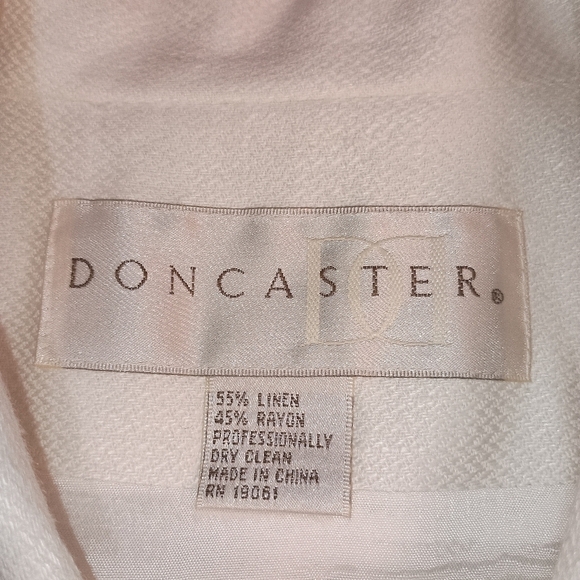 Don Caster Black and White Double Breasted Linen Blend Sheath Dress - Picture 3 of 8